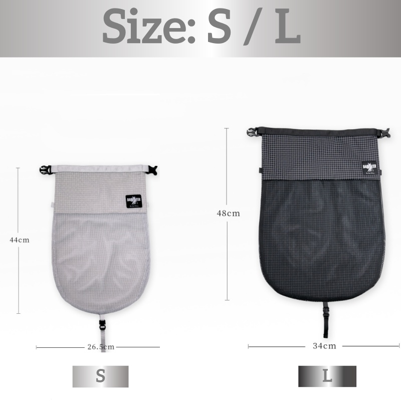 Upgrade Storage Bag Outdoor Hiking Portable Kangaroo Pouch Lightweight Shoe Bag for Travel Mountaineering with 2pcs Buckle