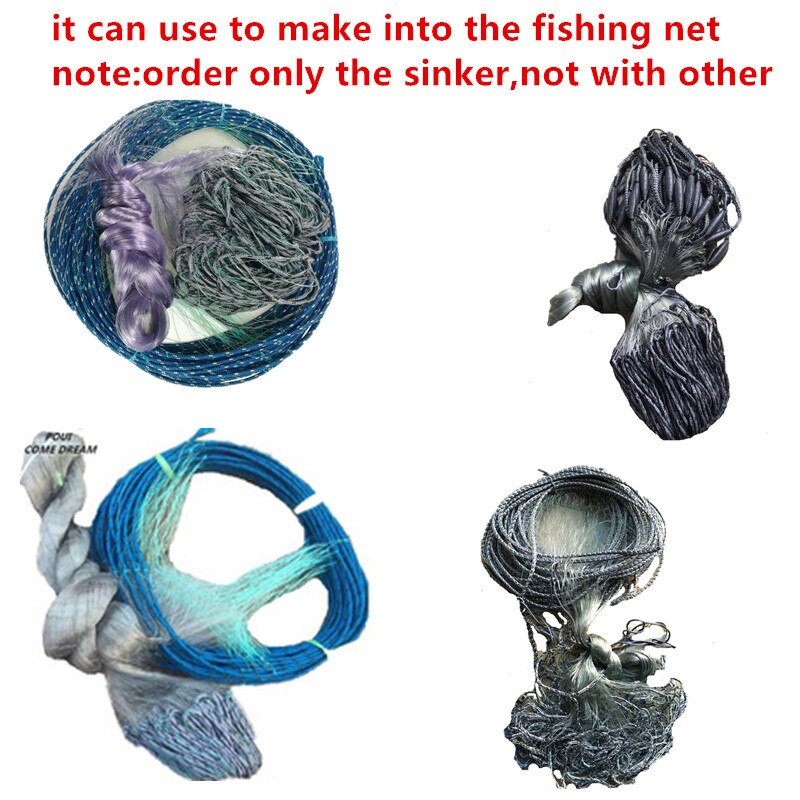 Plomada de cuerda de 60m para red de pesca, plomada para red de pesca, accesorios para exteriores, herramienta de red de pesca, equipo de pesca