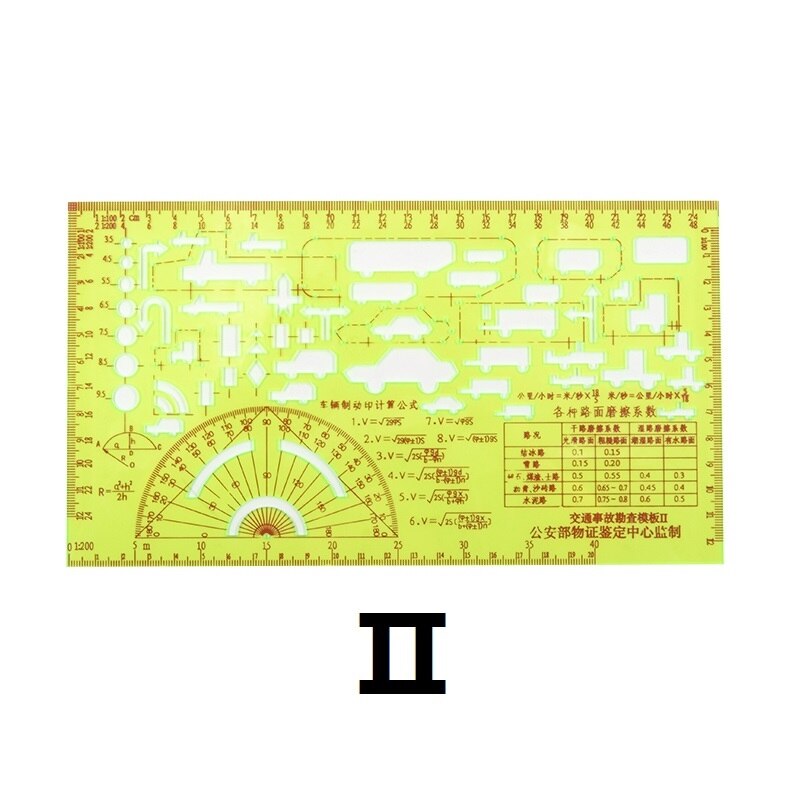 Traffic Accident Drawing Template Ruler Traffic Investigation Template Traffic Accident Symbols: Model 2