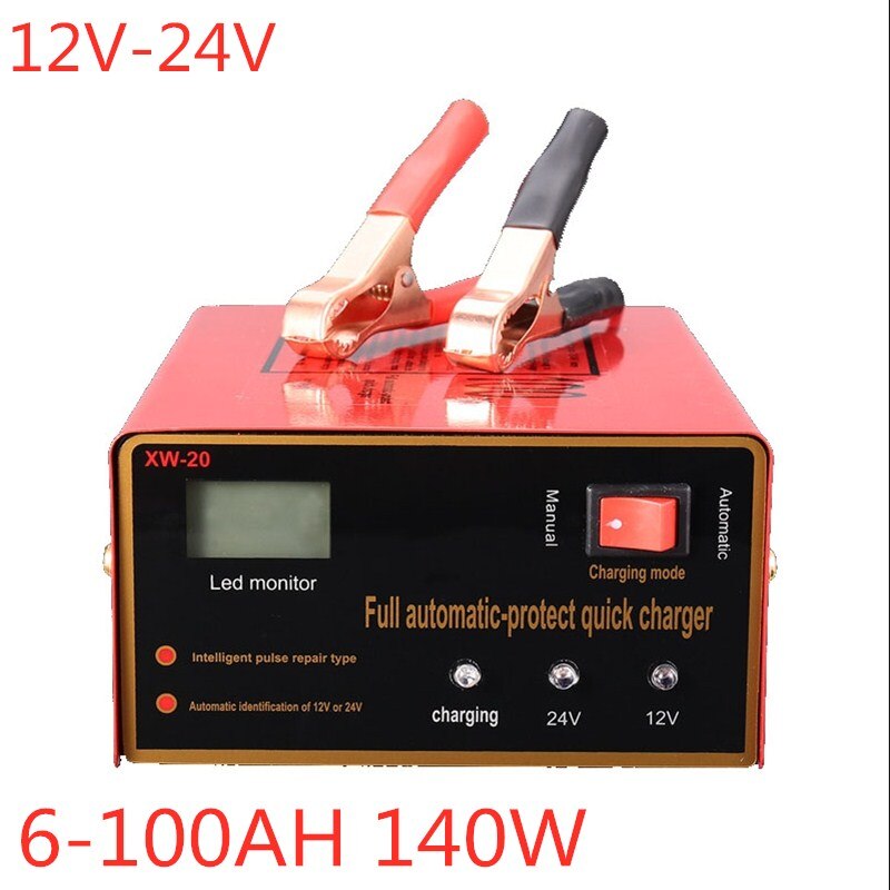 Intelligent Pulse Repair Battery Charger 12V/24V Truck Motorcycle Charger Automatic Car Battery Charger
