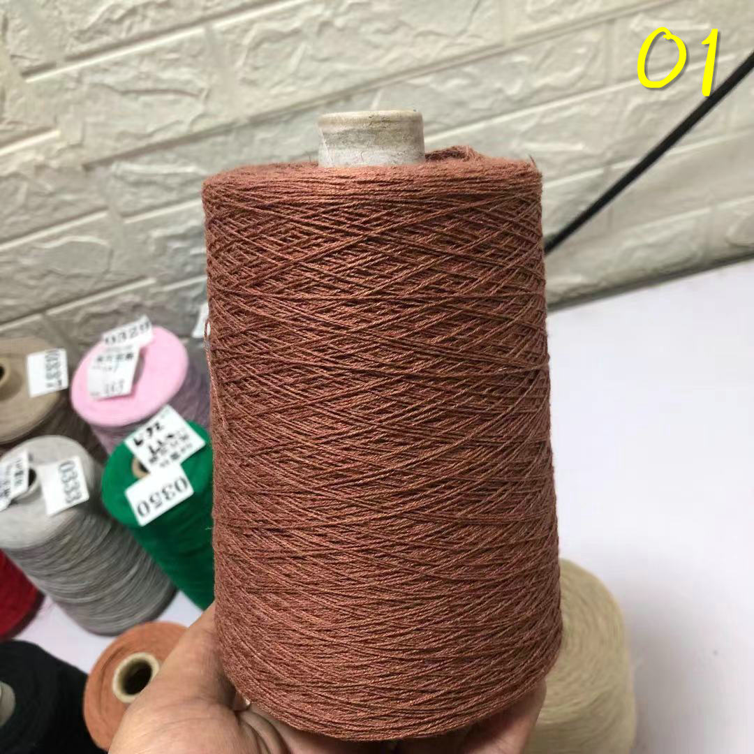 Hilo de lino 500 para tejer, hilo de encaje n. ° 8 para tejer a mano, de ganchillo, de lino natural puro, de verano, ZL59, 100% g: caramel