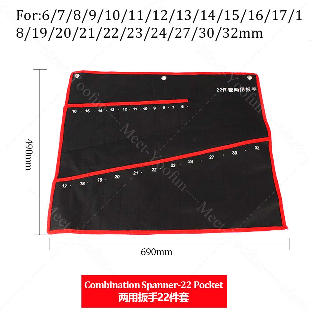 Tool Hand Repair tools Practical Canvas Tool Bag wrench tool roll up Foldable Spanner Organizer Pouch Case hand tool storage bag: TT04