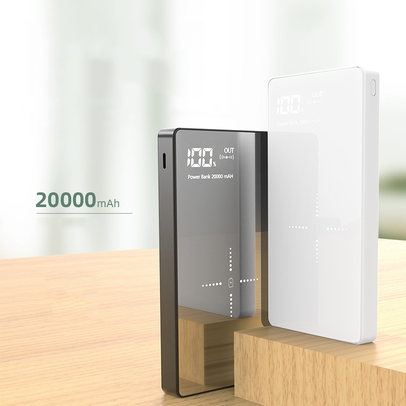 Portable Qi Wireless Charger 20000mAh Power Bank USB Type C External Battery Powerbank for iPhone 11 Samsung S8 Mobile Poverbank