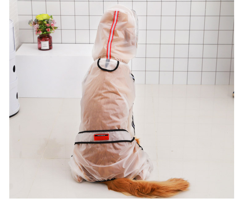 Pet Dog Raincoat Transparent Four feet Hooded Dog Clothing For Small Medium Large Dogs Outdoor Big Dog Waterproof Raincoats