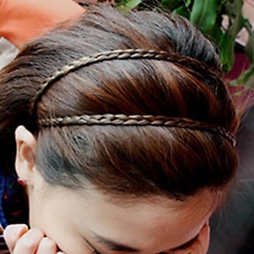Vrouwen Verstelbare Twist Vlecht Hoofdband Bohemian Voorhoofd Gevlochten Haarband Stretch Hoofdband Vrouwen Kapsel Haarband Vlechten Haar