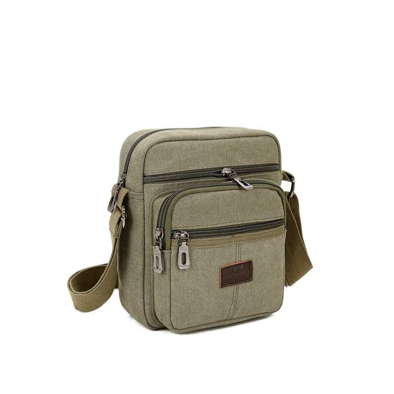 Hommes sacs de messager sac à bandoulière hommes sac de voyage toile sac à main pour homme coréen tendance Simple Pack: green