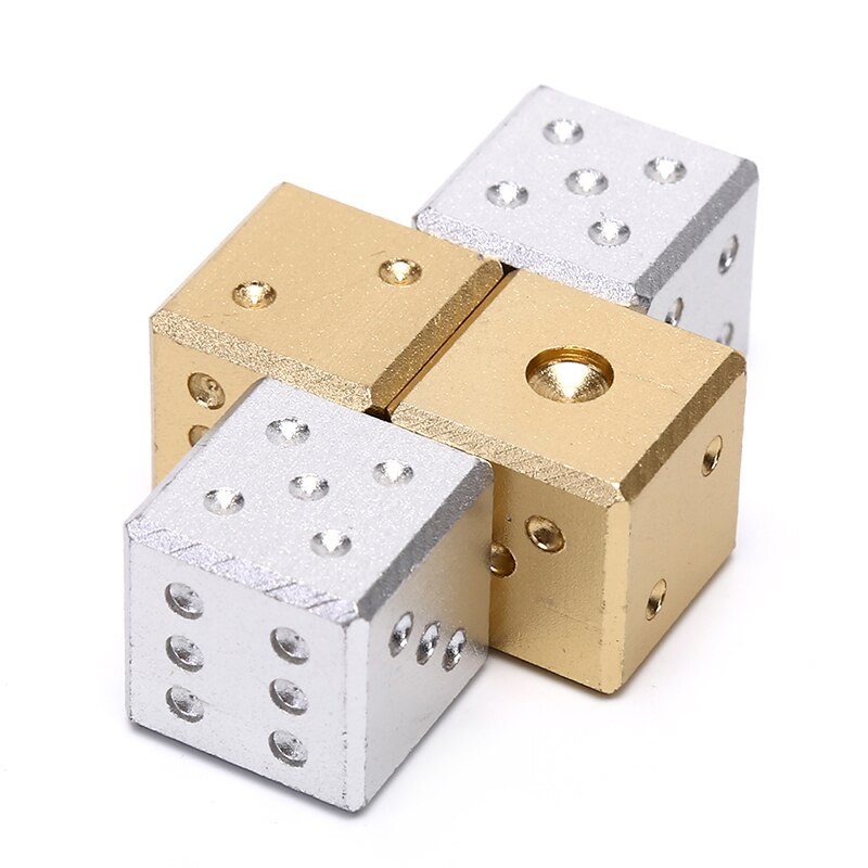1pc Metall 16mm Würfel Gold/Silber Reine Farbe Aluminium Verein Bar Trinken Spielen Spiel Werkzeug