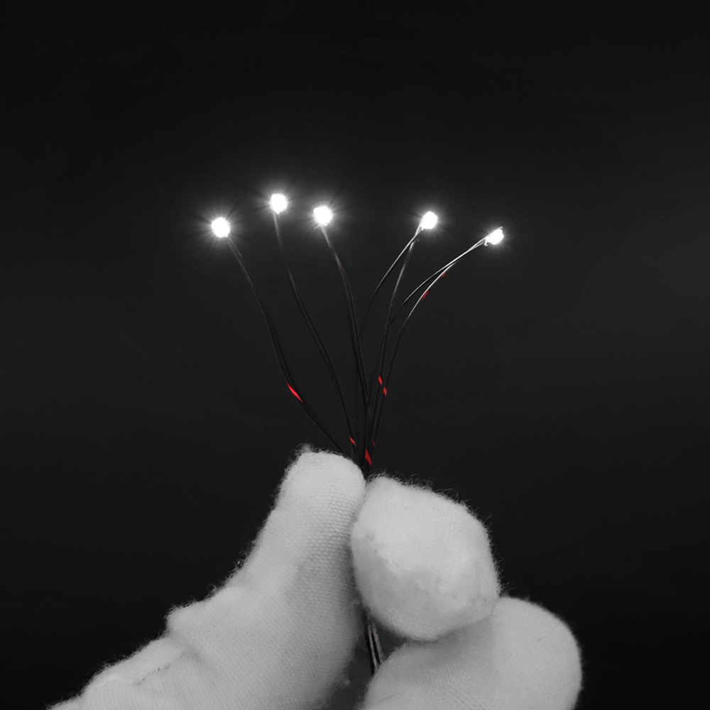 10pcs/Set Micro LED Lamp Chips 3V Pre-Soldered 0402 0603 0805 1206 30cm Litz Wire Lamp Railway Lighting DIY Model Electronics
