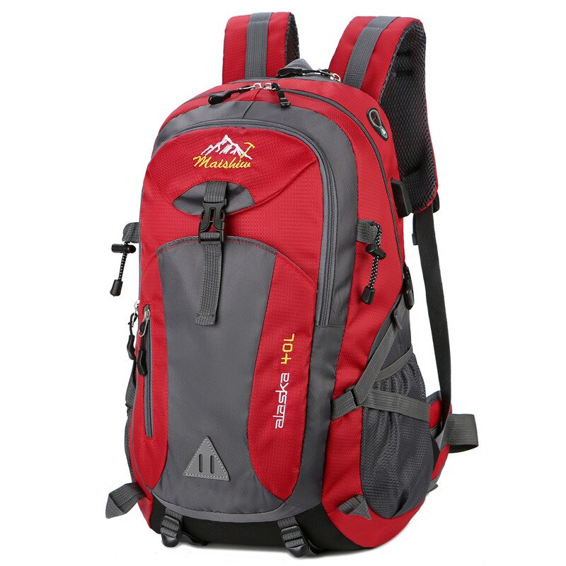 Unisex 40L Waterdichte Mannen Rugzak Travel Pack Sport Bag Pack Outdoor Bergbeklimmen Wandelen Klimmen Camping Rugzak Voor Mannelijke: Red