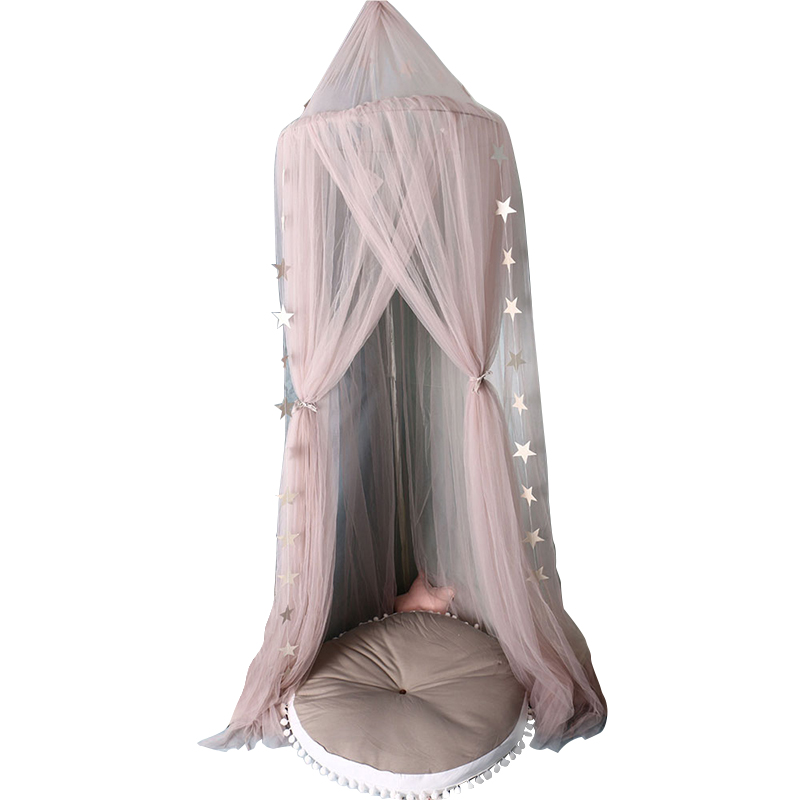 Baby Bed Mosquito Net Canopy Cot Curtain Girl Room Decoration Crib Netting Tent Crown Hanging Net Princess Tents Baby Room Decor: WJ3664E