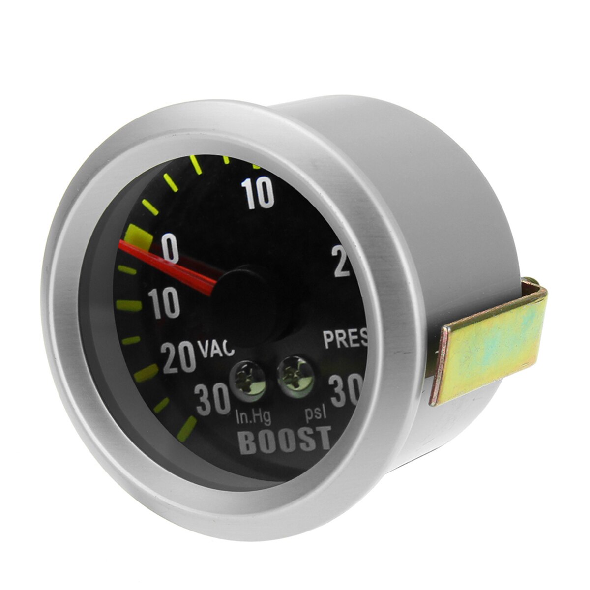 2 ''52 Mm Auto Mechanische Boost Vacuum Gauge Gele Led 12V Wit Carbon Fiber Gezicht Universele Auto Turbo boost Meter