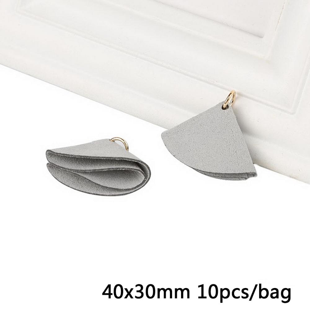 40*30mm veelkleurige mini kwastjes van koreaanse fluwelen clips als decoratie-accessoires voor het maken van sleutelhangers, telefoonhangers en knutselhangers: Grijs