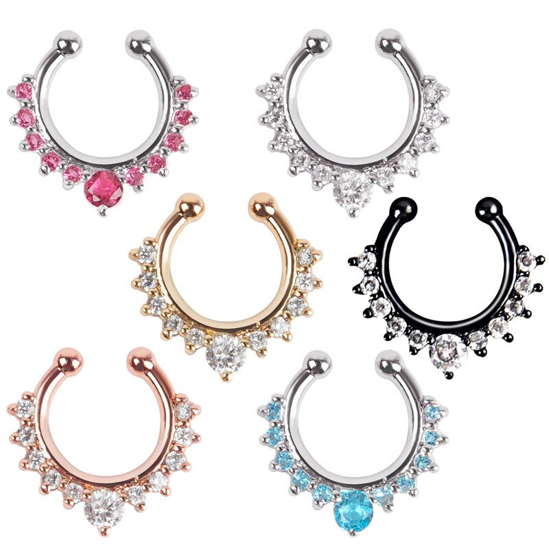 Legering Hoop Nose Ring Neus Piercing Nep Piercing Septum Clicker Nummers Hanger Voor Vrouwen Lichaam Sieraden