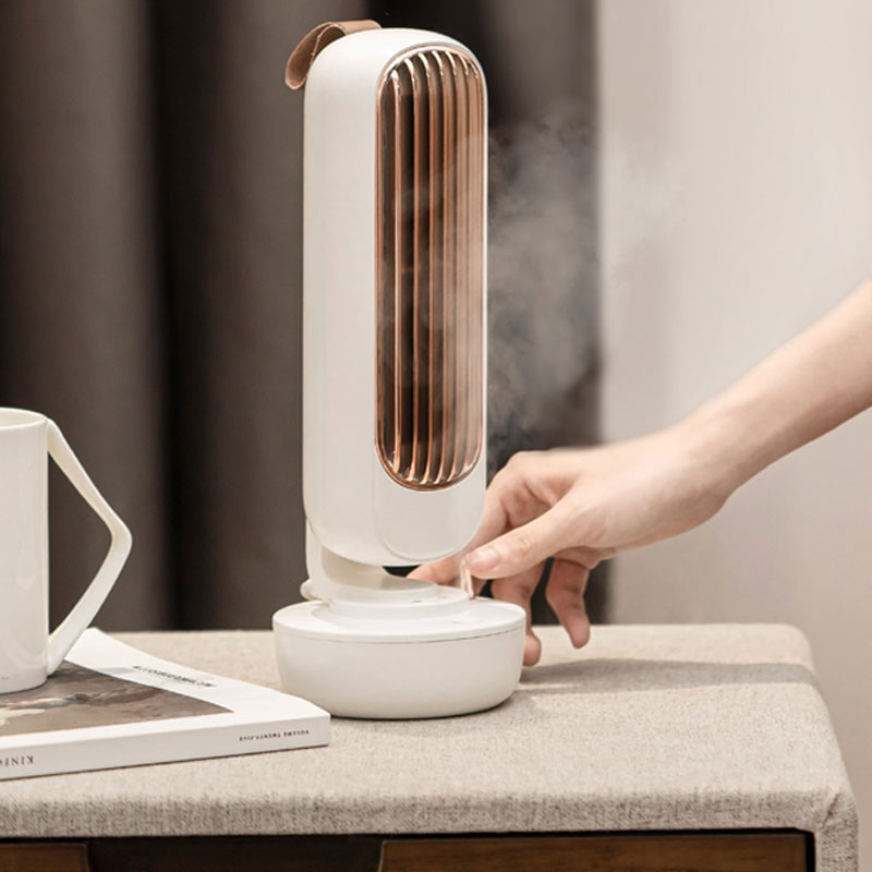 Mini bærbar klimaanlæg multifunktions luftfugter purifier usb desktop luftkølerventilator med vandtank hjem