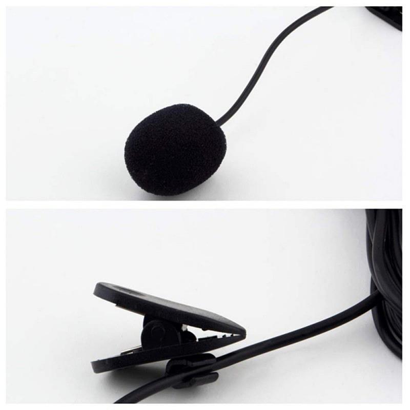 1PCS 3.5mm Clip Tie Collar Microphone For Lecture Teaching Conference Mini Microphone Headphone Lapel Lavalier Microphone Black