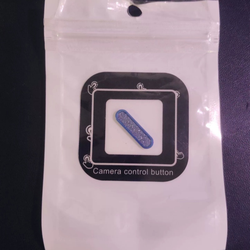 Glitter Camera Control Button Sticker For iPhone 16 Pro Max 16e Plus Bling Side Touch Button Protector for iphone16 series: Dark Blue