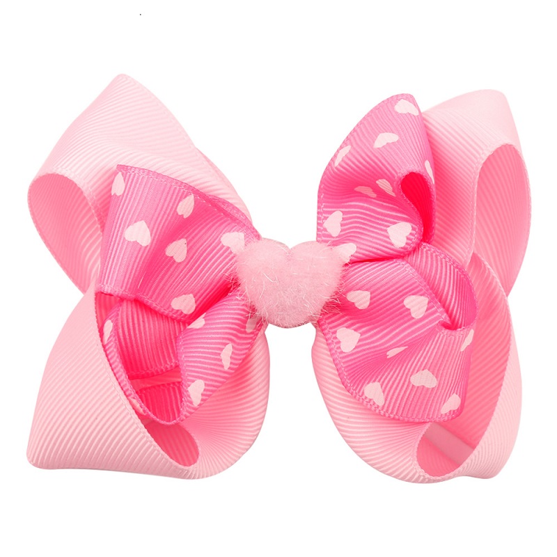 2022 1 Pcs Sweet Heart Valentine Day Hair Bows Popular Cheer Bows For Girls: Gold