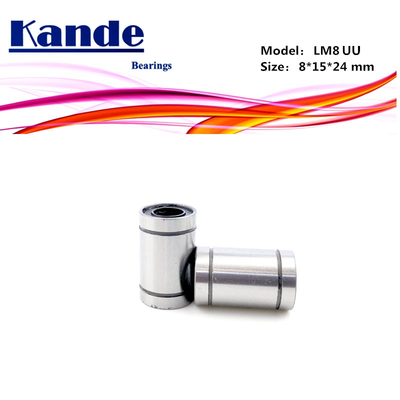 Lm8uu 1pc lm8 lineaarilaakeri 8 x 15 x 24 mm lm8 uu 3d tulostimelle lineaarilaakeri  sm8uu