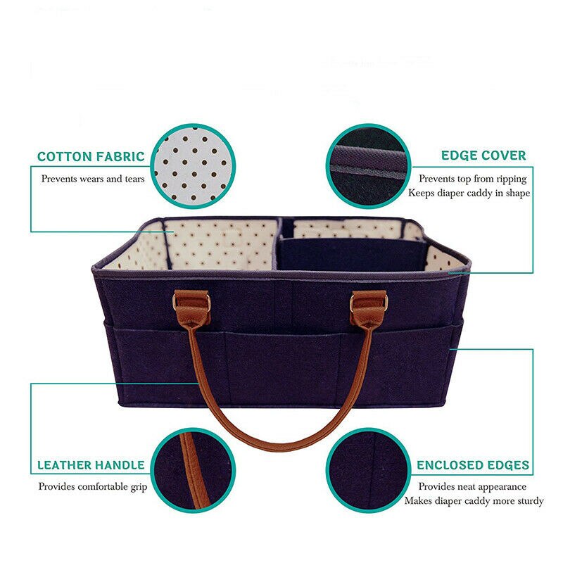 Baby Windel Caddie Organizer bequem Tragen Kindergarten Behälter - unisex Marine Blau Tragbare