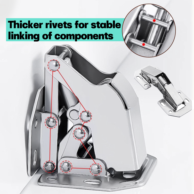 2/20 stk. skaphengsler 90 graders hullfri hydraulisk bufferhengsel kjøkkenskap skaphengsler møbelbeslag
