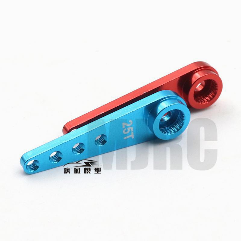 Brazo Servo de dirección extendido de Metal, 1/8, 1/10, 25t, para piezas de pista automotriz Rc, brazo de dirección de aleación de aluminio Axial D90 Traxxas Trx4