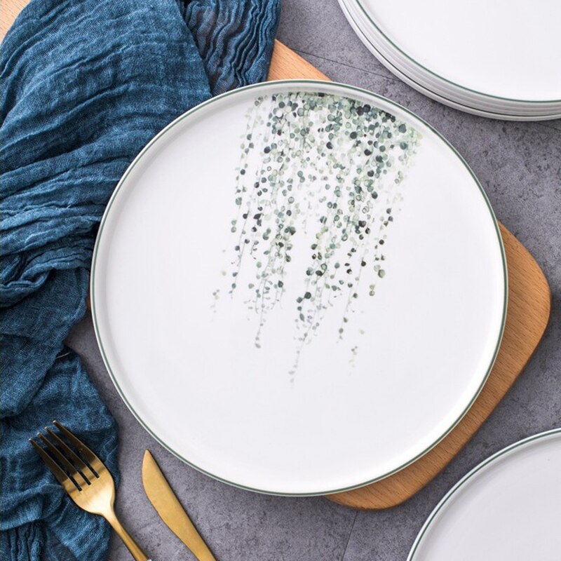 4pc julfat keramikfat julservis handgjorda tecknade tallrikar tårta bakverk frukt dessert tallrik barn