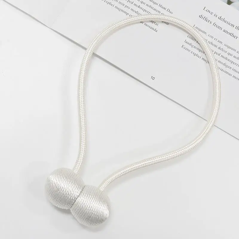 Magnetiska gardinfästen, gardinfästen för hörlurar, gardindekorationer för hem och utomhusbruk, sovrum och kontor: Vit