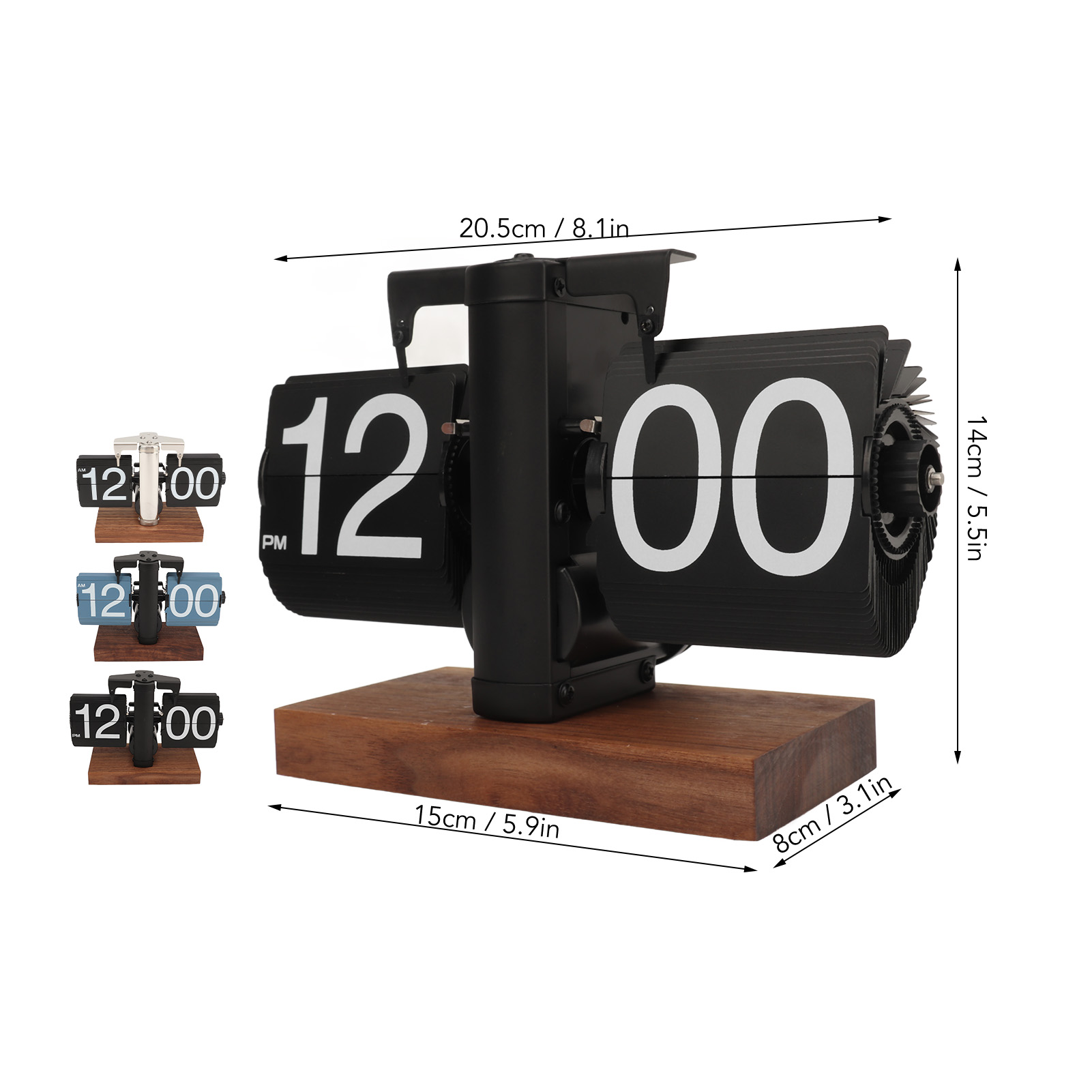 Digital flip down retro mesa ajustável tempo mecânico flip down relógio automático base suave para casa sala escritório decoração