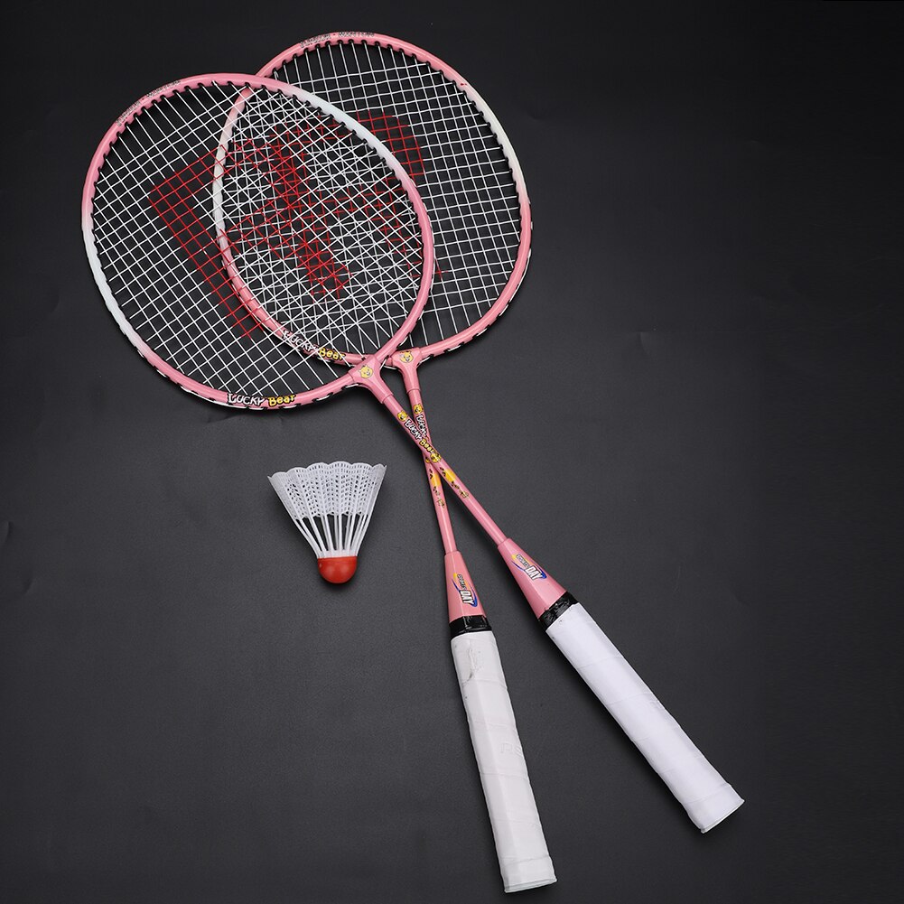 Badminton Rackets Light Weight Ferroalloy Badminton Rackets for Kids Teenager Cartoon Badminton Racket