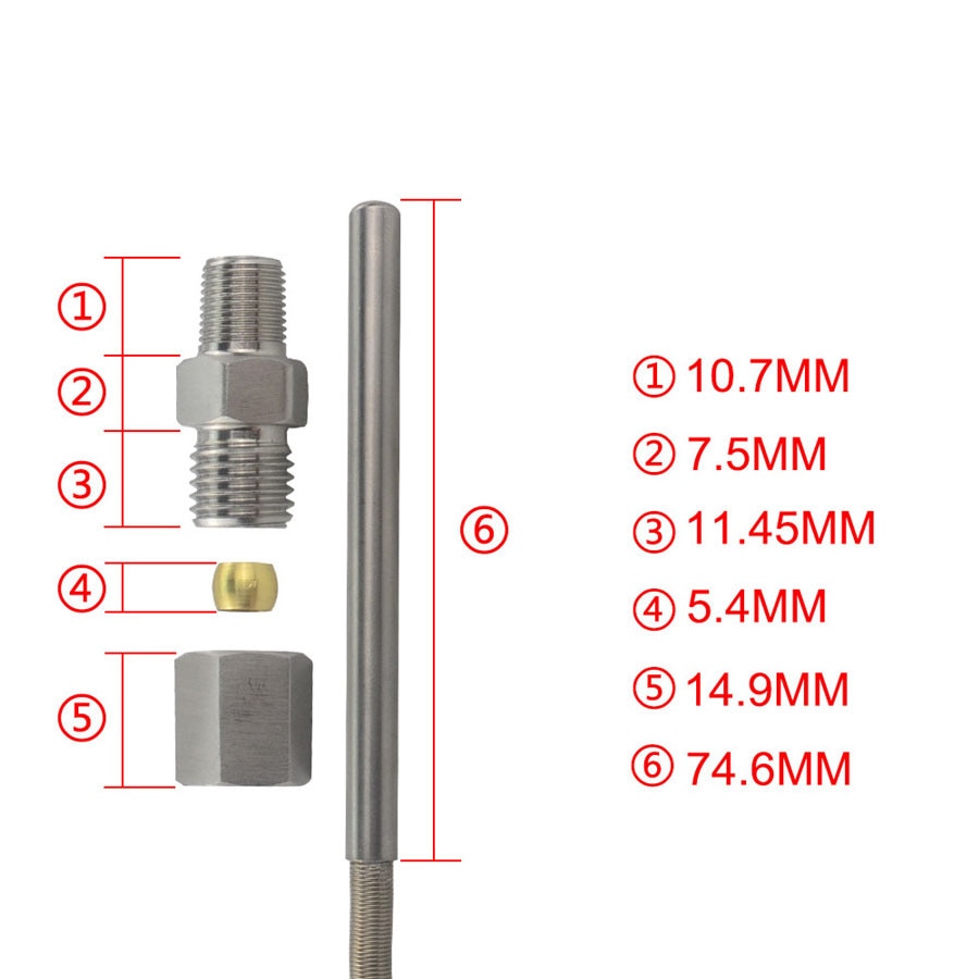 Gauges Exhaust Temperature Probe EGT sensor 1/8-27 NPT