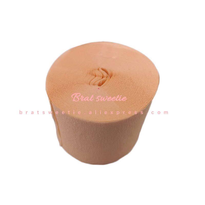 4.5Cm * 25Cm Crêpepapier Streamers Decoratieve Crinkled Diy Ambachtelijke Bloem Maken Wikkelen Verjaardag Bruiloft Achtergrond Decoation: peach Crepe