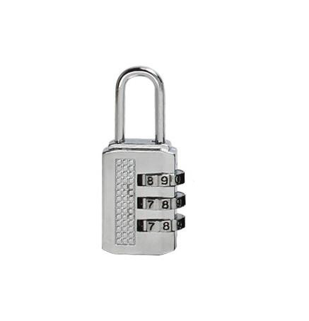 Large Heavy Duty 4 Dial Digit Combination Lock Weatherproof Security Padlock for Outdoor Luggage Travel Gym Safely Code Lock: S             silver