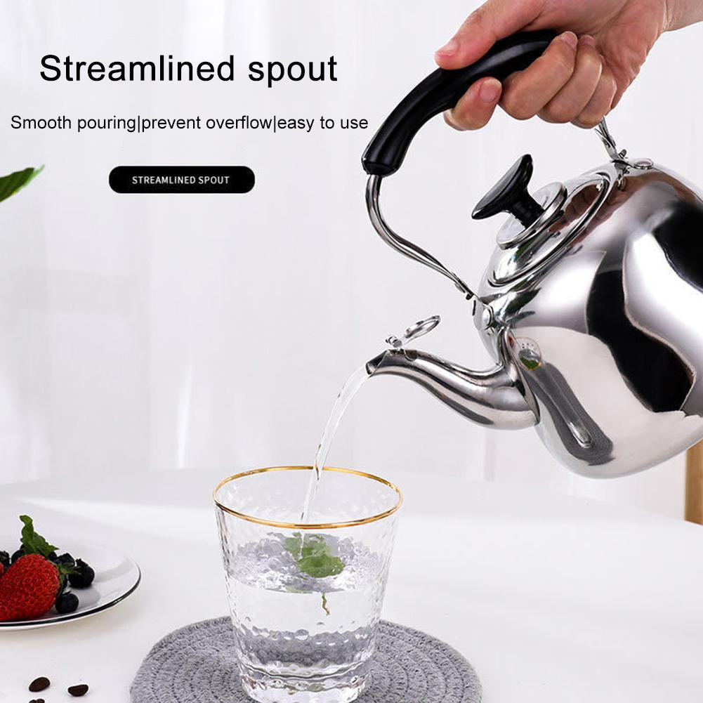 Stainless Steel Whistling Tea Kettle Stove Top Teapot Pot, Thin Base