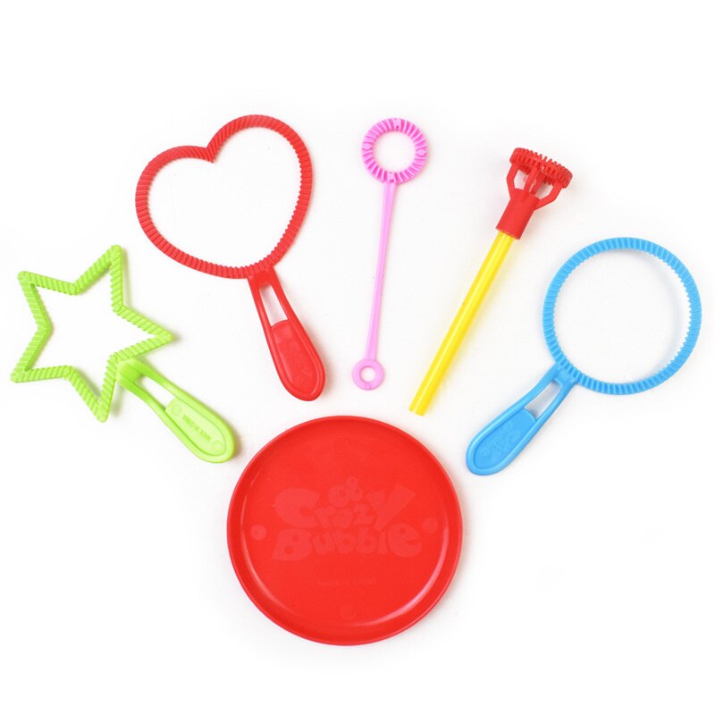 6PCS/set Blowing Bubble Soap Tools Toy Bubble Sticks Set Bubble Blower Machine Outdoor Bubble Toys For Kids Children Day