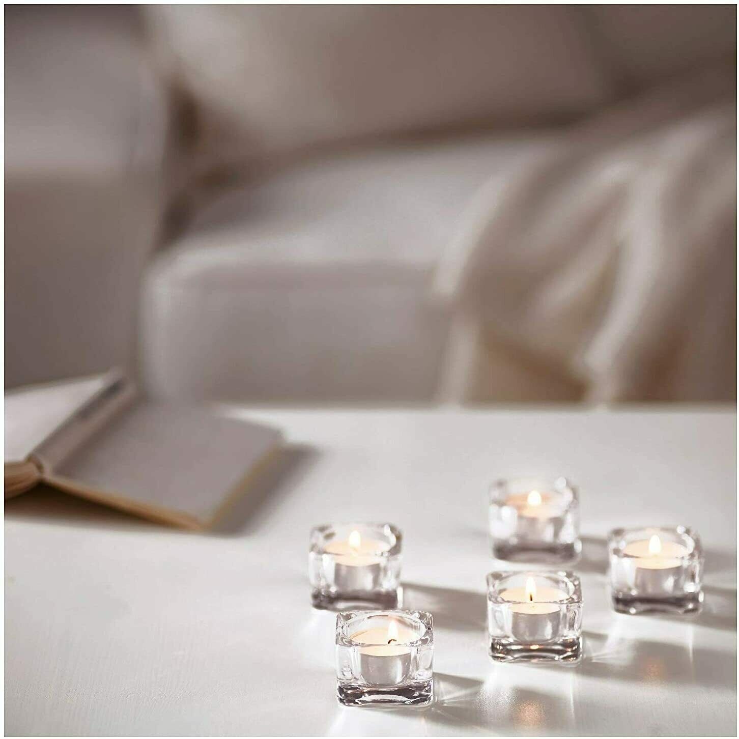 Velas de té antihumo, XXL, Larga Duración, 4 Horas. Vela Blanca, 10-100