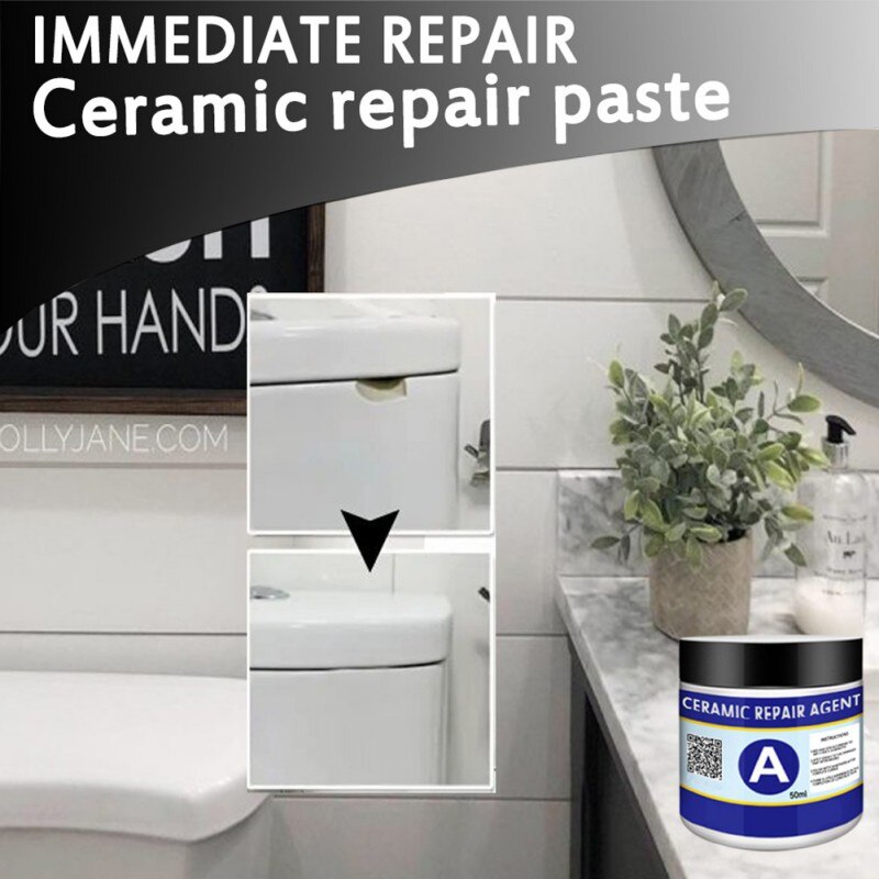 50ml Tile Repair Paste Wall Mending Agent For Wash Basin Ceramic Tile Bathtub Scratch Cracks Rips Repair Tool Home Improvement