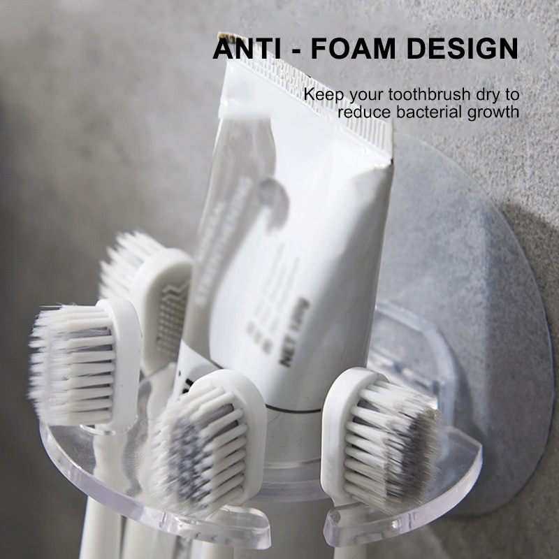 Strong Suction Toothbrush Holder Toothpaste Storage Rack Shaver Tooth Brush Dispenser Organizer Bathroom Accessories