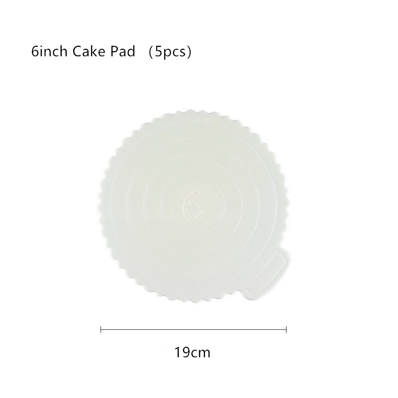 Jo life 1 set genomskinlig tårtlåda plast bröllopstårta förpackningsunderlag klara lådor cupcake muffin kupolhållare: 6 tums pad 5 st