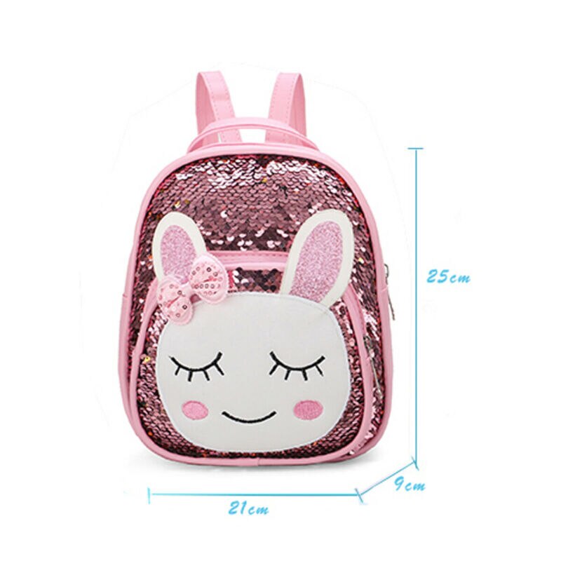Kid Peuter Meisje Dier Pailletten Rugzak Leuke Konijn Kleuterschool Schooltas Pu Leer Kinderen Dagelijks Rugzak 5 Kleuren