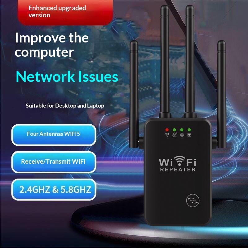 300Mbps WiFi Extender High Speed Repeater Wide Range Signal Amplifier for Multiple Devices HomesHot