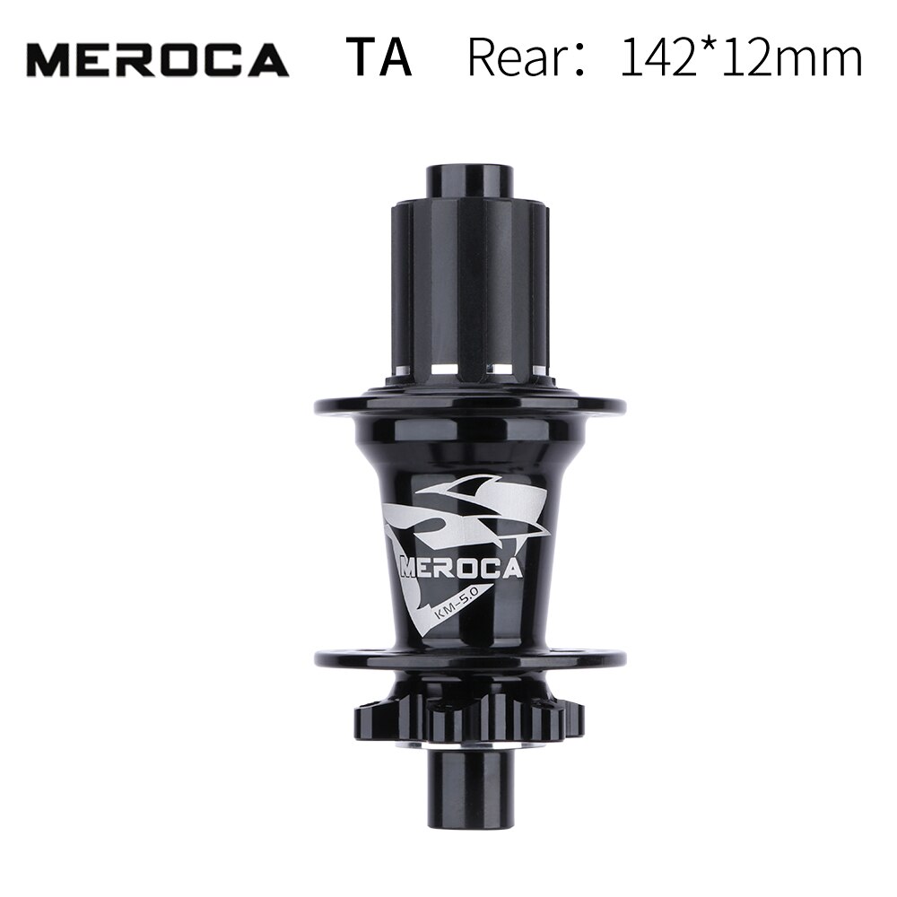MEROCA km-5.0 Mtb Mountain Bike Hub 32 Holes 5 Bearing 8/9/10/11 Speed Front Rear Qr Or Thru Aluminum Alloy Bicycle Hubs: Black TA Rear Hub