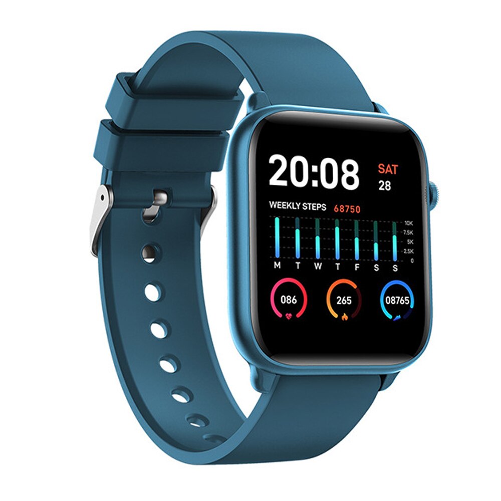 Smart Watch men Heart Rate Blood Pressure Sport IP68 Waterproof Smartwatch for IOS Android PK IWO 8 12 PK B57 Fitness Bracelet: Blue