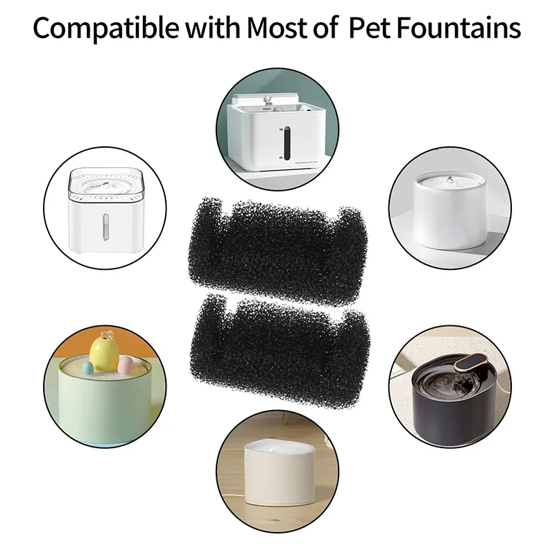 10/4/1 Stuks Huisdier Drinkspons Filter Water Dispenser Voor Katten En Honden Gezonde Spons Filter huisdier Drinkfontein Accessoires