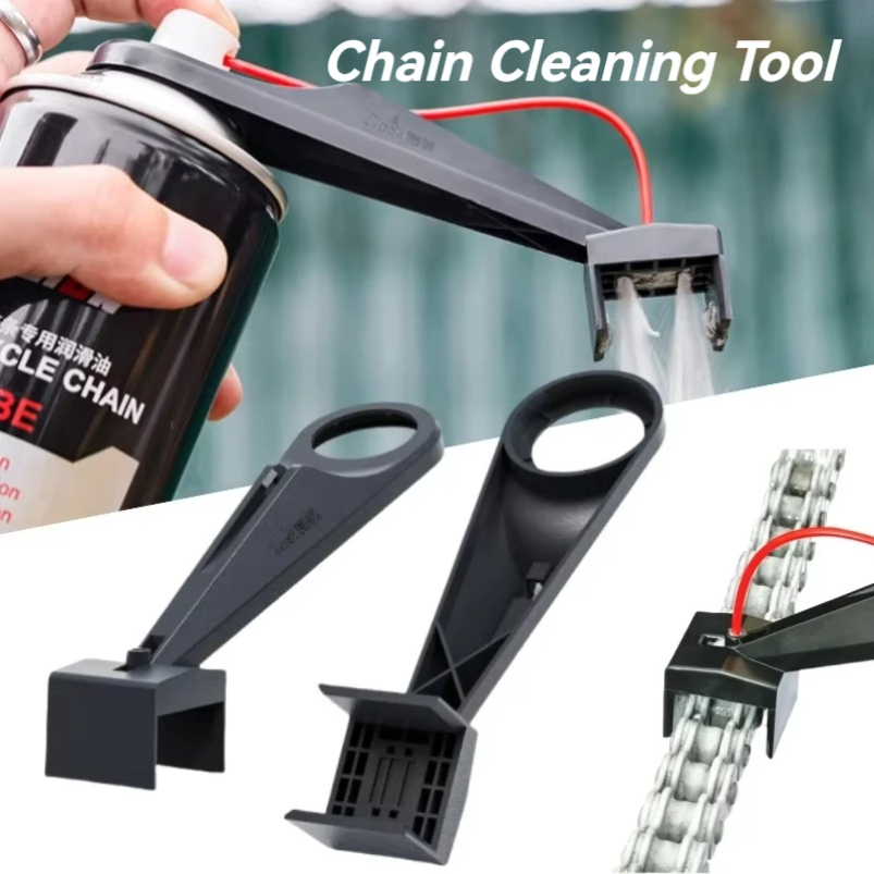 Bike Motorcycle Chain Oiler Spray Chain Oil Applicator Mess-Free Gear Wax & Chain Cleaner Attachment