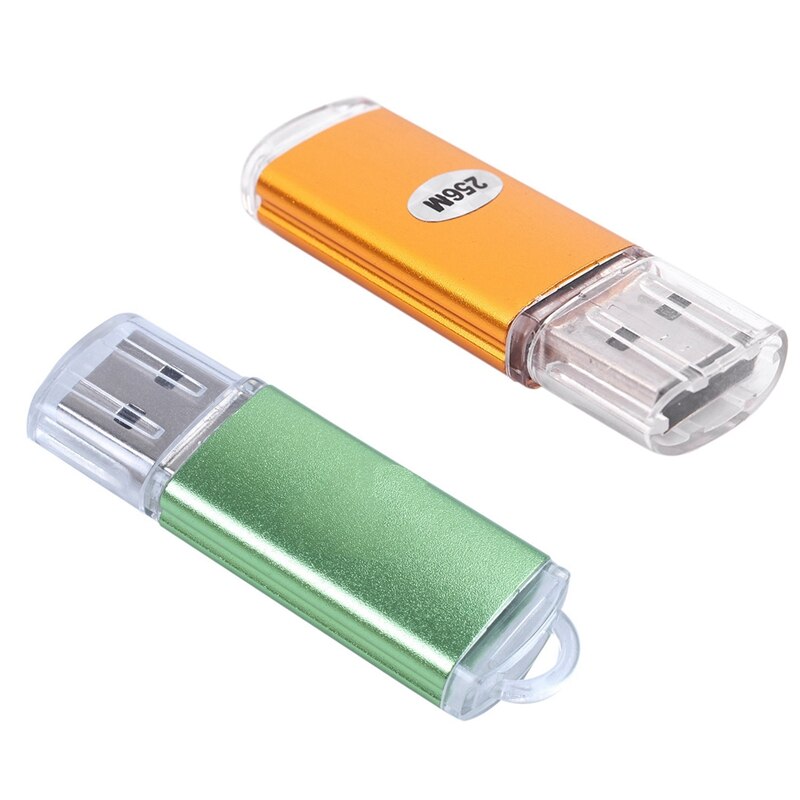 2X256 Mb Usb 2.0 Flash U Disk Gold & Green: Default Title