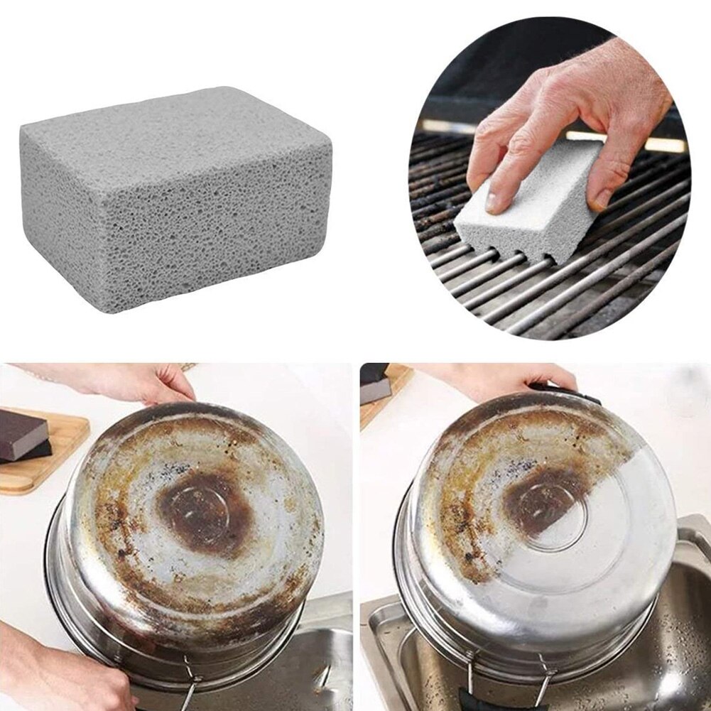 Grill Schoonmaak Steen Bakplaat Baksteen Barbecue Puimsteen Schraper Borstel De-Scaling Klaring Voor Bbq Keuken 4Pcs Grill Schoonmaken steen