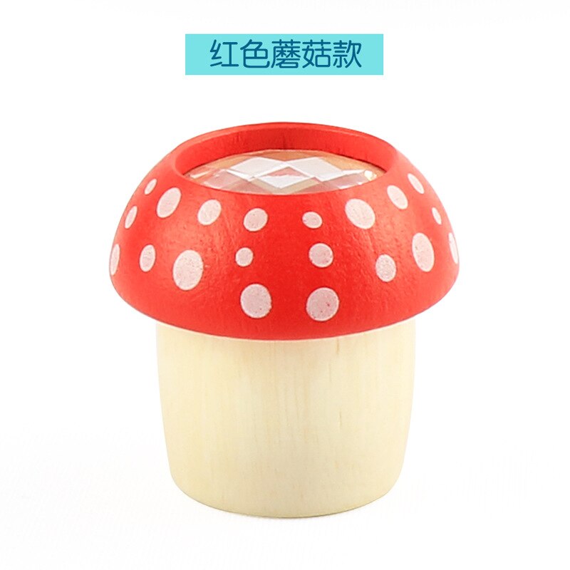 Honeycomb Eye Effect of Wooden Kaleidoscope Doubling Mirror Toddler Education Sensory Toys 2pcs/lot: RED
