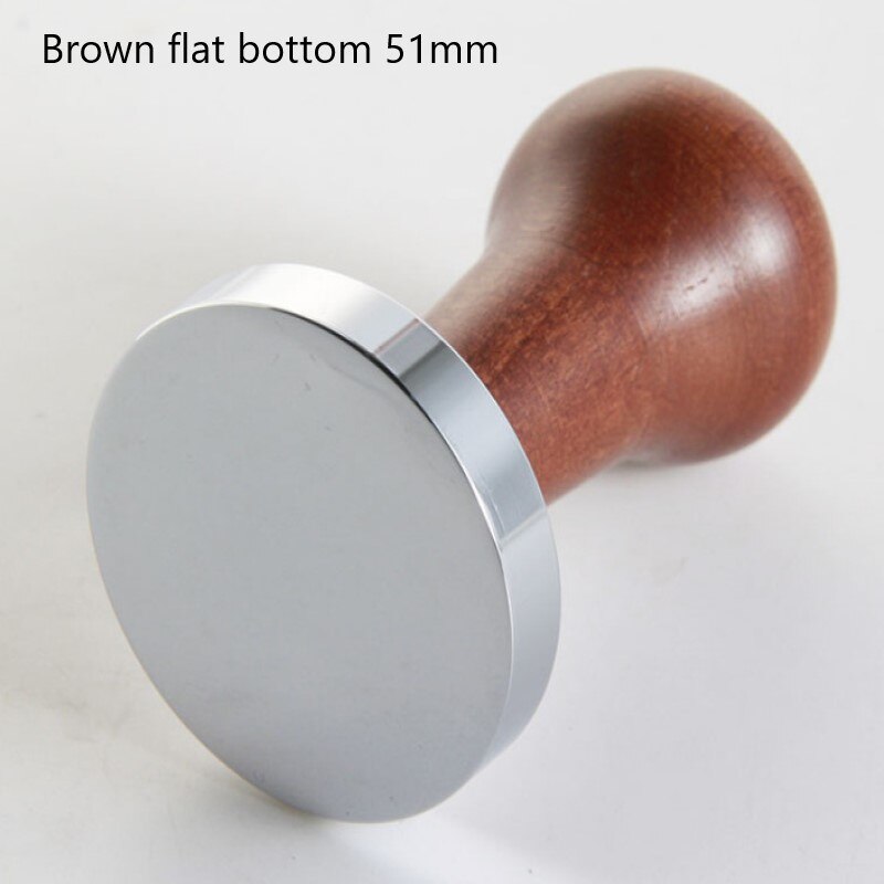 Stainless steel tamped coffee machine handmade wooden handle coffee dust hammer coffee coffee machine tool accessories: Purple