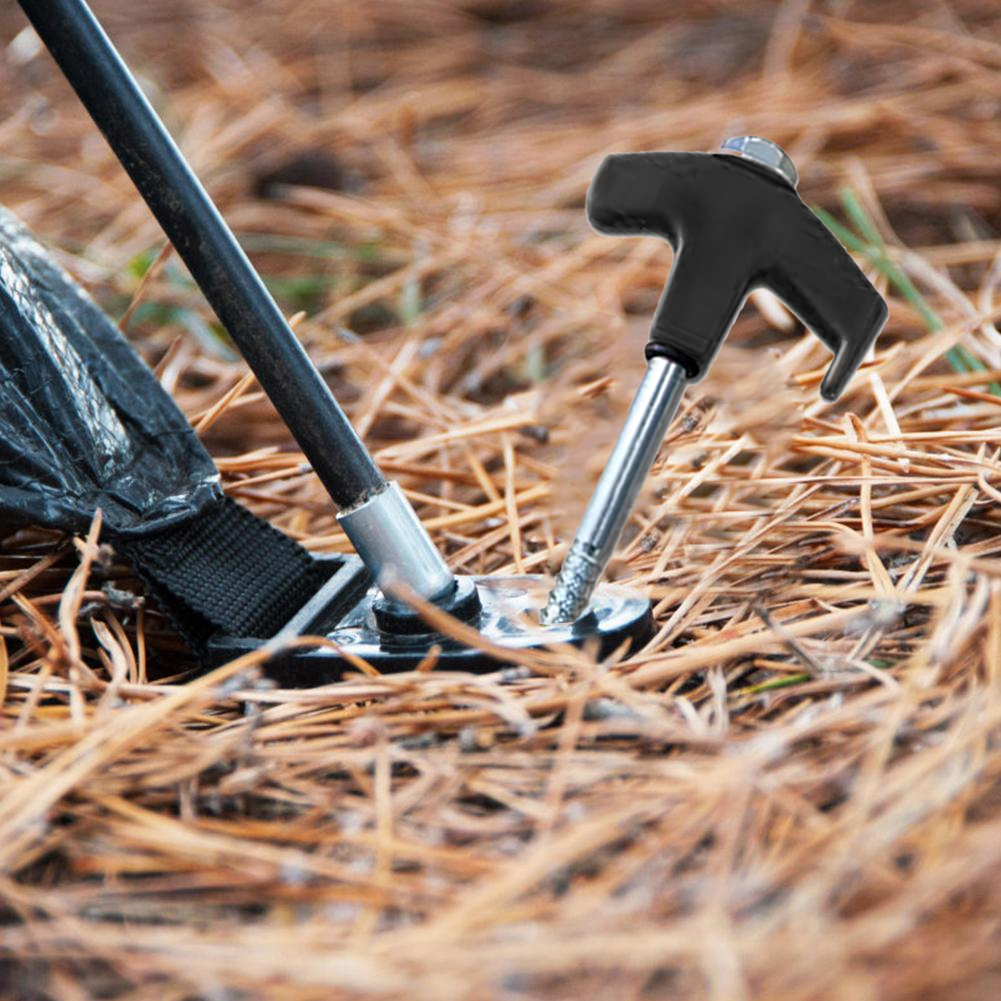 4/8PCS Screw-in Tent Stakes Ground Anchors metal Steel Hexagonal Plastic Head Spiral Screws Camping Peg Ground Nails Tool