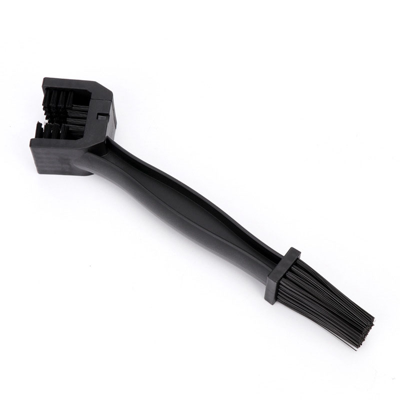 Motorfiets Mountainbike Fiets Scooter Dubbele-End Keten Reinigingsborstel Cycle Chain Borstel Motor Ketting Clean Tool: Black